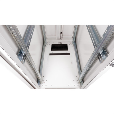 19" Rack na podlahu 42U, 1970x600x1000mm (HxWxD), PRO, Plexiglas, sivý