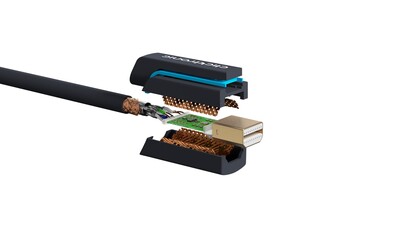 Kábel DisplayPort mini/DP M/M 1m, 2K@60Hz, DP v1.1, 10.8Gbit/s, modrý, pozl. konektor, ClickTronic