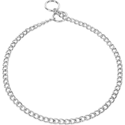 Obojok retiazkový sťahovací 2mm/60cm, malé oko, chrómovaná oceľ, HS