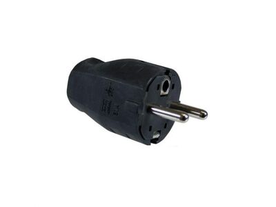 Konektor elektrikársky vidlica 230V čierny HQ CEE7/7 