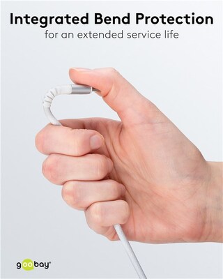 Kábel USB 2.0 Typ C CM/CM 0.5m, High Speed, Power Delivery 60w 20V3A, textilný oplet, biely