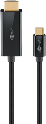 Kábel USB 3.1 Typ C na HDMI M/M 3m, gen.2, 4K@60Hz, čierny, pozl. konektor