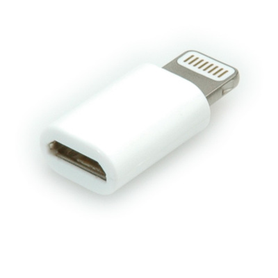 Adaptér USB2.0 Micro B na Lightning F/M, biely §