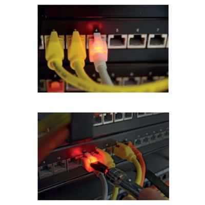 S/FTP (PiMF) LED Patchkábel LSOH 10m cat.6a, červený, Cu