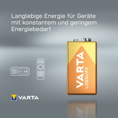 Batéria VARTA Longlife Alkalická 9V (6LR61) 1BL