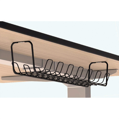 Káblový organizér, žľab na káble pod stôl, 600x132x99mm (DxHxV), čierny, 2ks/bal