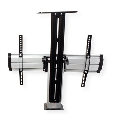 Držiak na kolieskach pre TV 37-70", s policou, výška 120-160cm, max 50kg, VESA do 600x400, sivý