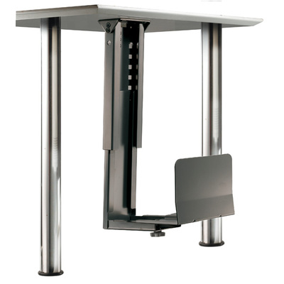 Držiak PC skrinky pod dosku stola, čierny, do 30kg pre PC široké: 134 - 234mm, výška 390 - 540mm