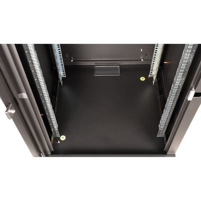 19" Rack na stenu 20U, čierny, 996x600x600mm (HxWxD), RAL9005, PRO, odnímateľné bočnice