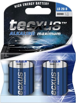 Batéria Tecxus Alkalická D Mono (2ks) 1.5V (LR20) 2BL