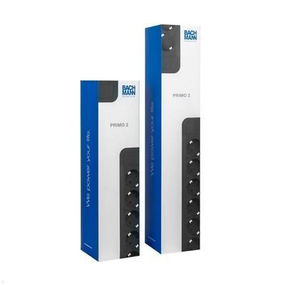 Predlžovačka PRIMO 2, 6xUTE 230V, so slučkou, 2m kábel 1.5mm², hliník, čierna/zelená