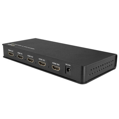Video selektor/switch HDMI 4IN/1OUT QUAD Multi-Viewer, Seemless, 1080p@60Hz, čierny