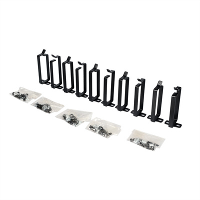 19" vyväzovacie oko 40x40mm, 44x100mm, čierny, 10ks/bal