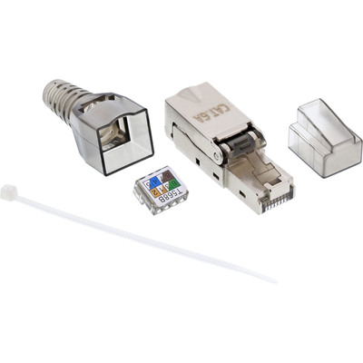 Konektor 8/8 RJ45 cat.6a/7, 10Gbit, na drôt, montáž bez klieští AWG 23-26