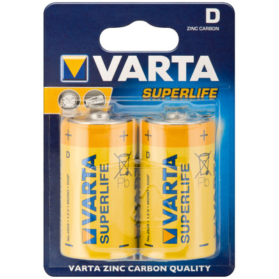 Baterka VARTA Superlife Zinc-Carbon D Mono (2ks) 1.5V (R20) 2BL