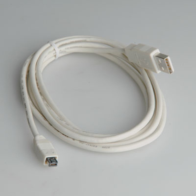 Kábel USB 2.0 A/MINI typ 1. 4pin M/M 1.8m prepojovací, High Speed, biely