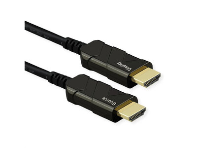 Kábel HDMI M/M 10m, Ultra High Speed+Eth, 8K@60Hz, HDMI 2.1, čierny, jednosmerný, aktívny, optický
