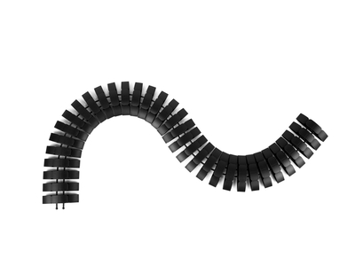 Káblový organizér Snake Pro "chrbtica", 2 komorový, 100cm, čierny