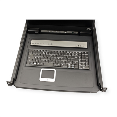 KVM konzola 19" LCD, 8 Port, VGA, PS2+USB, UK layout