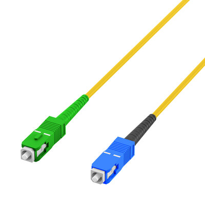 Fiber kábel SC-SC/APC, 10m Simplex OS2(9/125µm), LSOH, 3mm, žltý