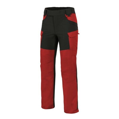 Nohavice HYBRID, unisex, outdoor, elastické, versastrech/durancanvas, červené, L