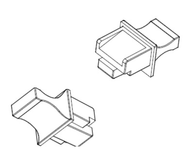 Záslepka pre konektor RJ45, čierna, 100ks/bal