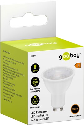 LED Reflector Lamp, 8 W -base GU10, warm white, not dimmable