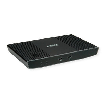 KVM switch/prepínač 2PC, USB Typ C, USB 3.0, USB hub, HDMI 4K@60Hz