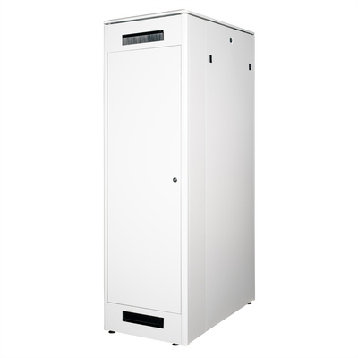 19" Rack na podlahu 42U, 2053x600x1000mm (HxWxD), PRO, sklenené dvere, sivý