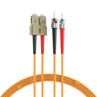 Fiber kábel SC-ST, 3m Duplex OM1(62.5/125µm), LSOH, 3mm, oranžový