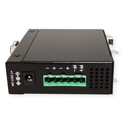 Optický konvertor RJ45 - SFP, Gigabit, GBIC LC Duplex MM do 500m v balení, DIN, priemyselný, čierny