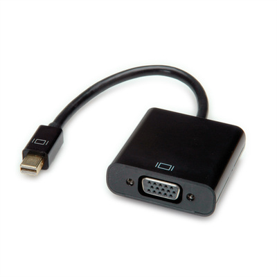 Adaptér mini DisplayPort na VGA M/F, 15cm čierny, DP. ver. 1.1