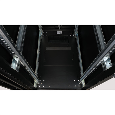 19" Rack na podlahu 42U, 1970x600x1000mm (HxWxD), PRO, Plexiglas, čierny