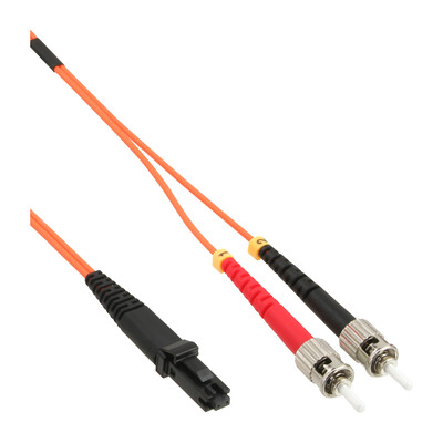 Fiber kábel ST-MTRJ, 2m Duplex OM2(50/125µm), LSOH, oranžový