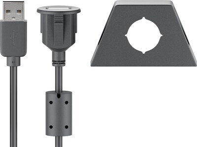Kábel USB 2.0 A-A M/F 1.2m, High Speed, predlžovací, čierny, KLIP2