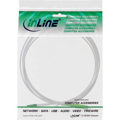 Fiber kábel LC/APC-SC/APC, 30m Simplex OS2(9/125µm), LSOH, 3mm, biely