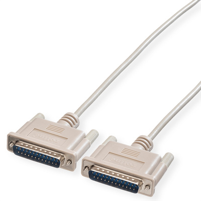 Kábel linkový 25pin M/M 4.5m, 1:1, prepojovací, sivý