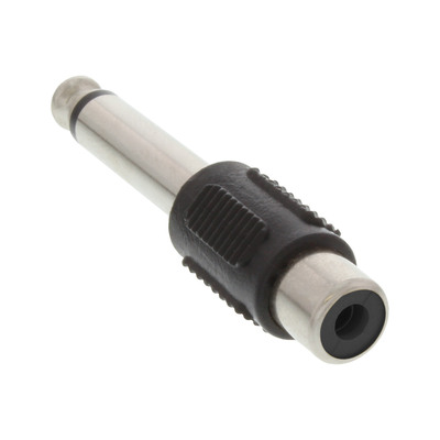 Adaptér 6.35mm MONO/Cinch (RCA), M/F, čierny
