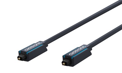 Kábel Toslink audio optický SPDIF prepojovací M/M 0.5m, ø6.0mm, modrý, ClickTronic