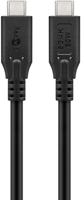 Kábel USB 3.2 Gen 1, Typ C CM/CM 1m, 5Gbps, PD 60w 20V3A, čierny