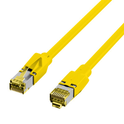 S/FTP (PiMF) Patchkábel LSOH 10m cat.6a, žltý, Cu, Dätwyler 7702 Flex s TM31