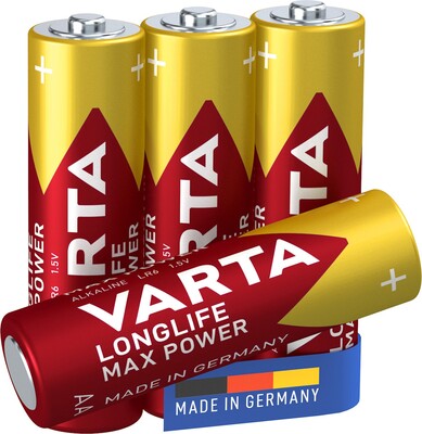Batéria VARTA Longlife Max Power Alkalická AA (4ks) 1.5V (LR6) 4BL