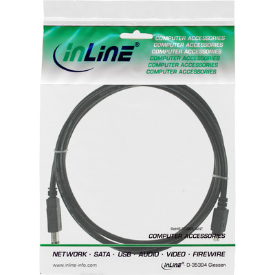 Kábel FireWire 6/4 M/M 1.8m, IEEE 1394a, 400 Mbit/s, čierny
