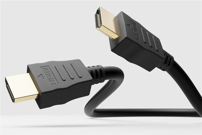 Kábel HDMI M/M 0.5m, Ultra High Speed+Eth, HDMI 2.0, 4K@60Hz 18G, G pozl. kon., čierny