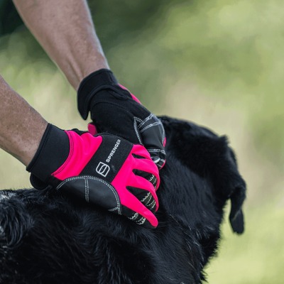 Rukavice FLEXGRIP COMFORT, uzavreté, touch funkcia na končekoch palca a ukázováka, HS, ružové, M