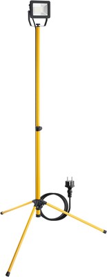 Prenosný LED reflektor s držiakom/stojanom, IP65, 30W studená biela, výška 73-163cm, 2.5m kábel