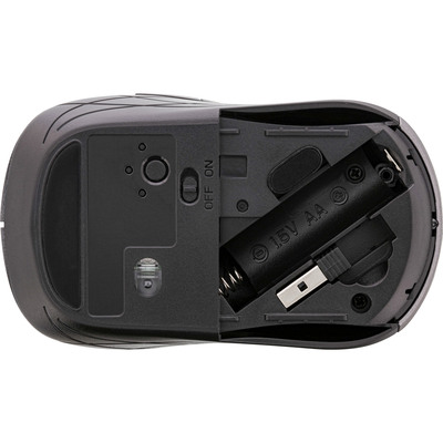 Myš bezdrôtová, InLine, 3-in-1, optická, s adaptérom na USB C, čierna