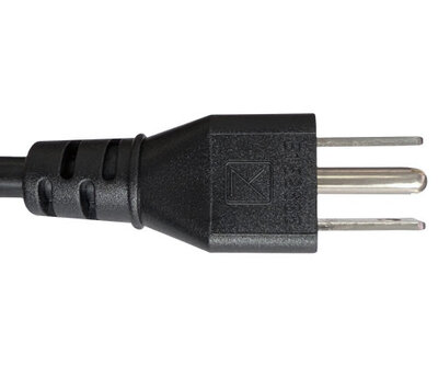 Kábel sieťový 230V pre notebook, vidlica (YP-12) US priama - C5, 1.8m, 0.75mm², 2.5A, čierny