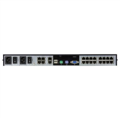 KVM switch/prepínač cez IP, 16PC, 32 remote users, 1 local, 2 remote, VGA, PS2+USB, HotKeys, OSD