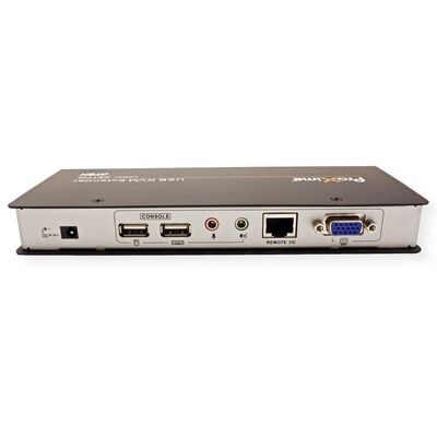 Predĺženie KVM cez TP do 300m, VGA, USB, RS-232, Audio (3.5mm jack), Dual Remote (lokálne ovládanie)